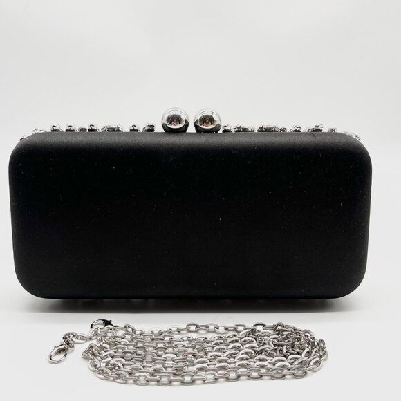 I.N.C. International Concepts Black East West Embellished Minaudiere Convertible